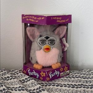 1998 Furby. Model 70-800. Pink/Grey w Spots.